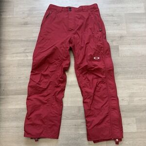 Vintage Oakley Software Snow Pants Mens XXL Red Y2K Ski Snowboard Full Zip